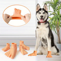4pcs Puppet Feet Toe Puppets Prank Feet for Family & Party Entertainment