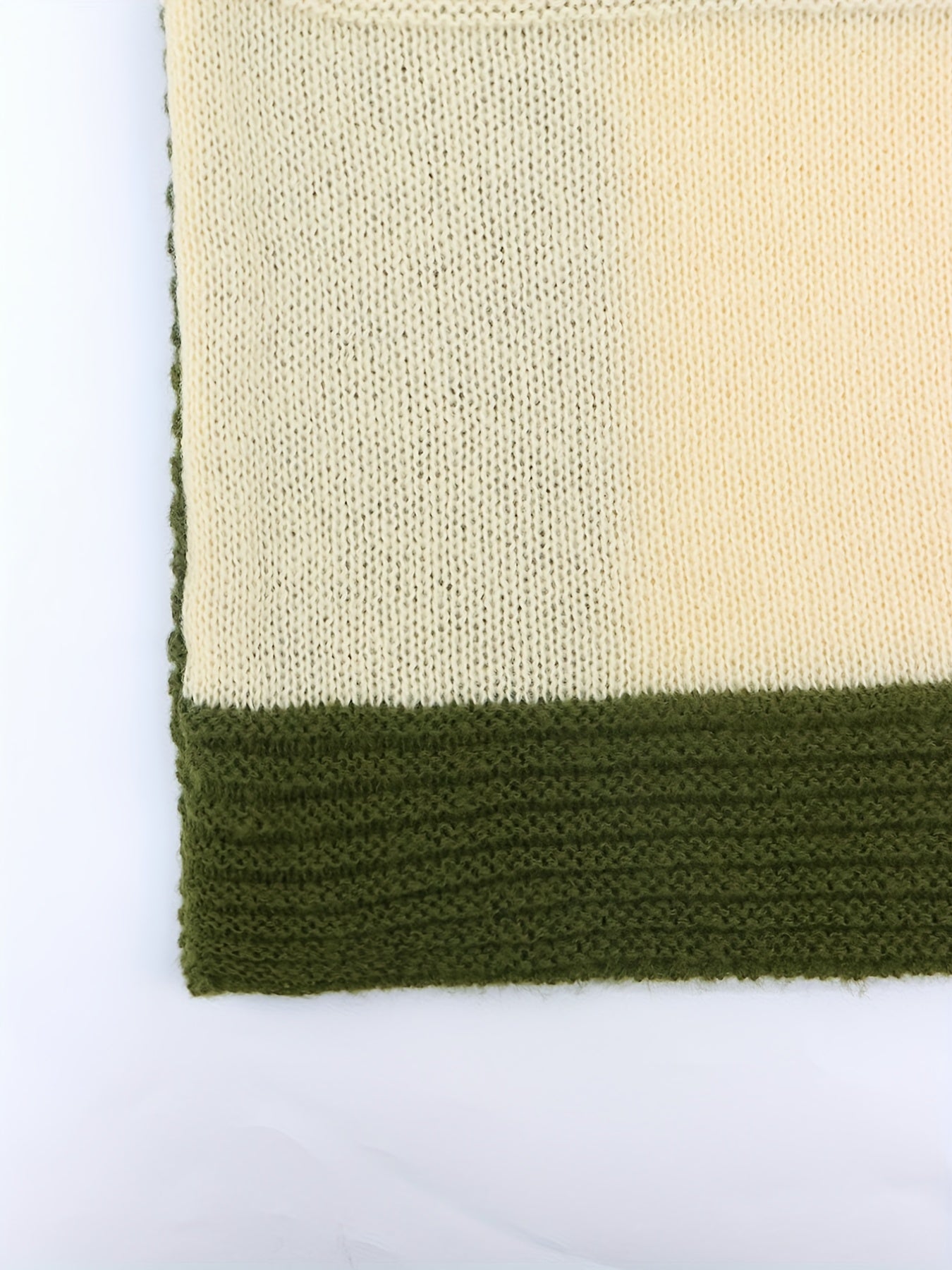 Colorblock Ribbed Long Sleeve Open Front Cardigan