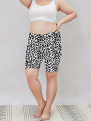 Leopard High Rise Yoga Shorts