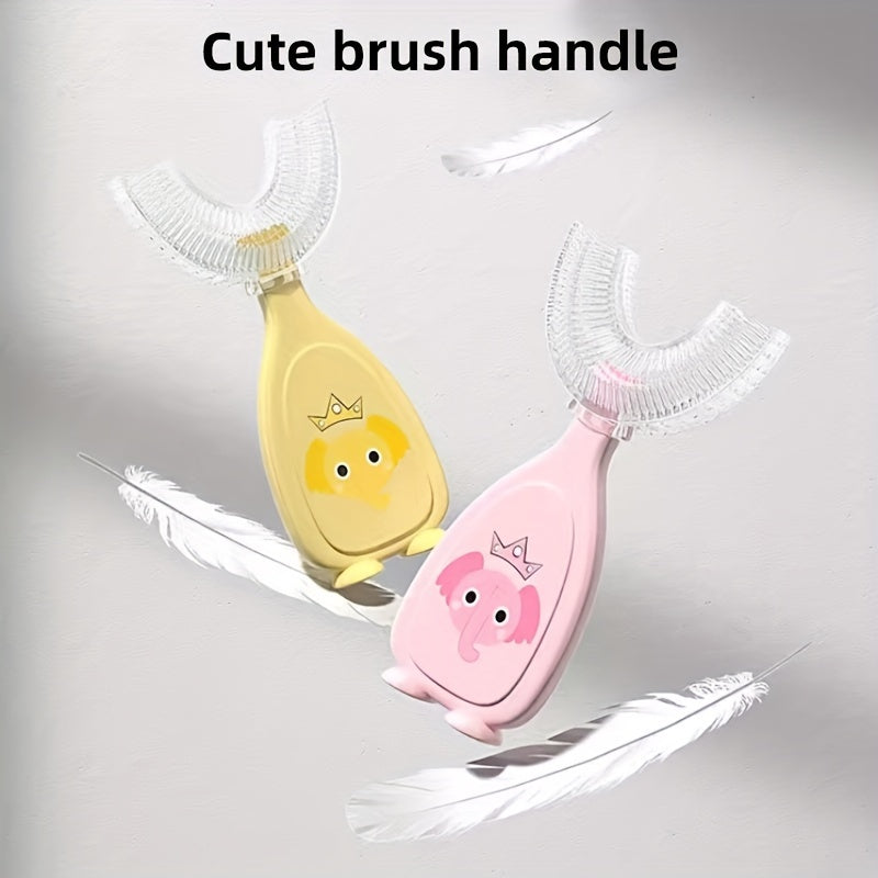 Baby Child Elephant U-shaped Silicone Toothbrush