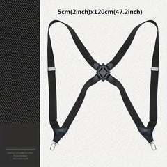 Men's Clip Suspenders Pants Elastic Side Clip