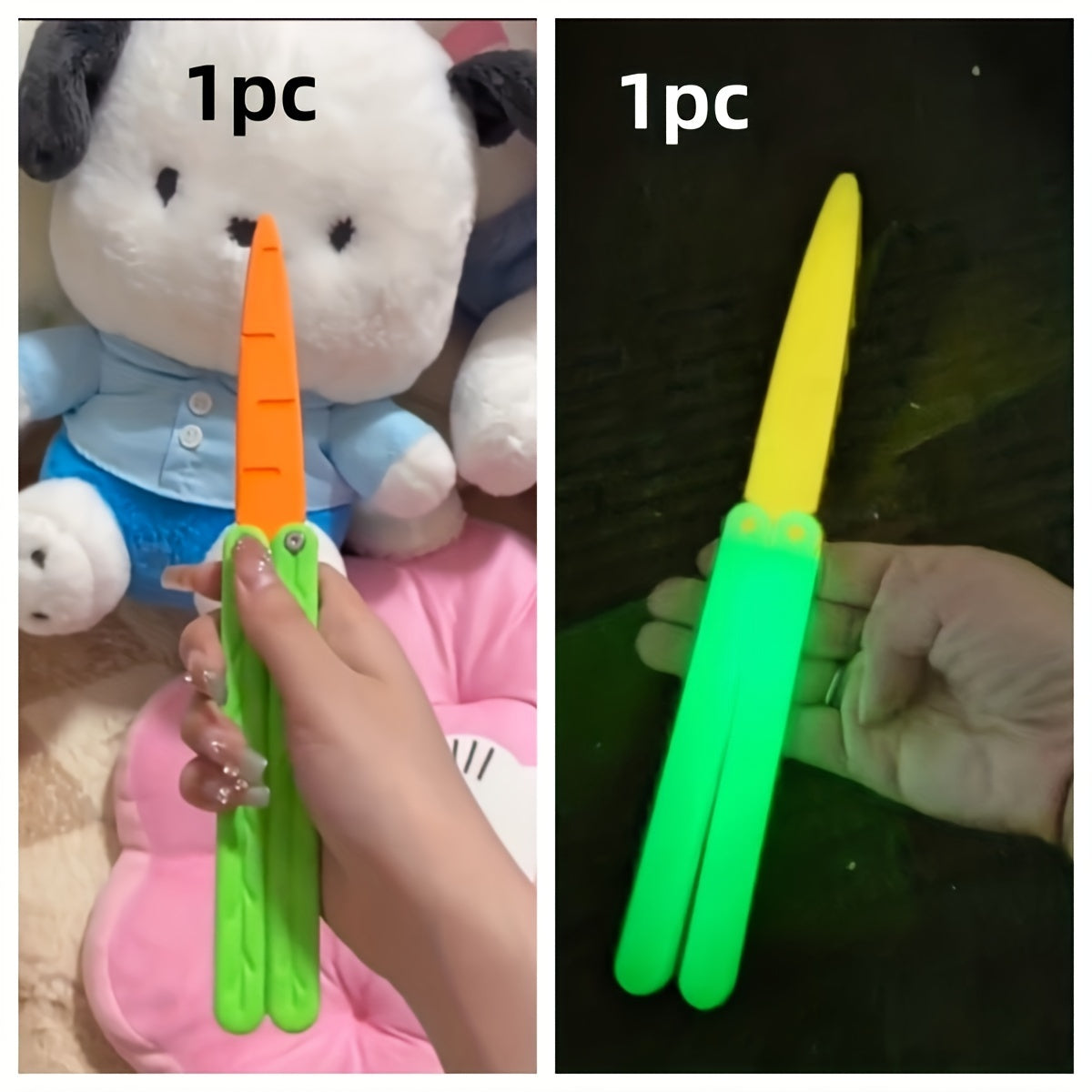 Butterfly Carrot Luminous Gravity Stress Relief Toy