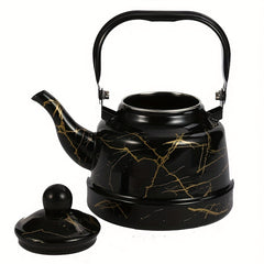 Enamel Hot Water Tea Kettle Geometric Printed Marble Ancient Bell Kettle