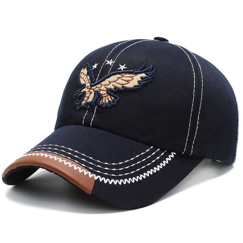 Vintage Baseball Cap with Eagle Embroidery