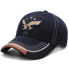 Vintage Baseball Cap with Eagle Embroidery