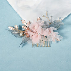 Pink Bridal Comb Wedding Hair Clip Hair Accessories Hair Jewelry