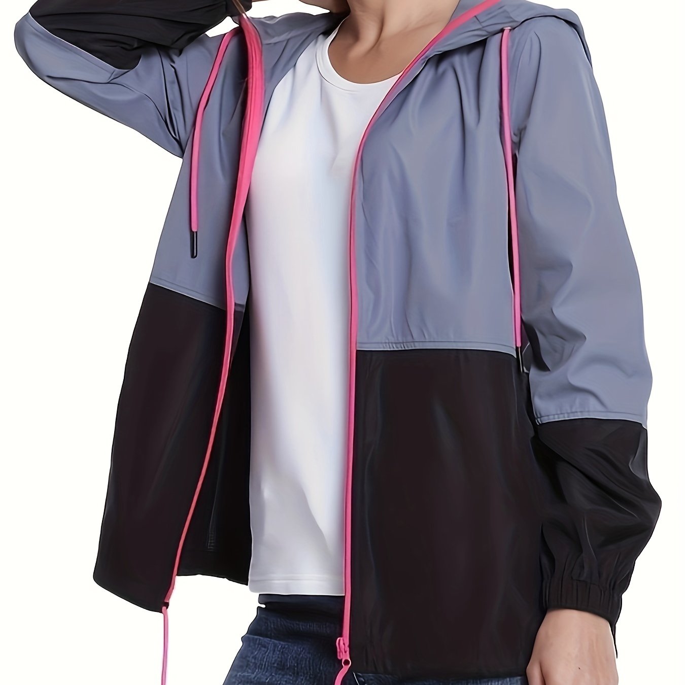 Women's Waterproof Hooded Raincoat Lightweight Packable Rain Jacket