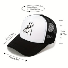 Rapper Print Baseball Hat Hip Hop Outdoor Sunshade Dad Trucker Fishing Hat