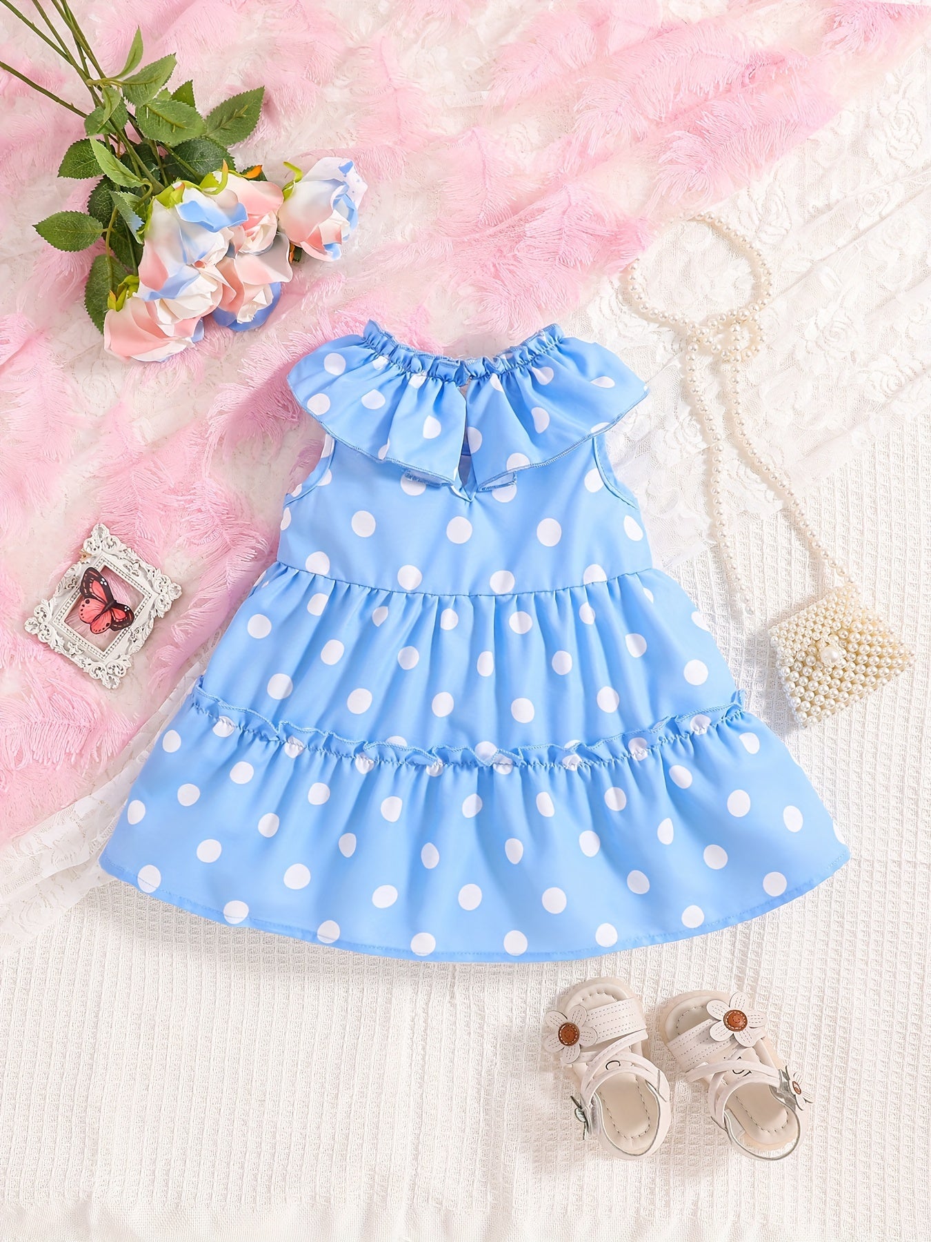 Baby Girl Ruffle Halter Tank Dress