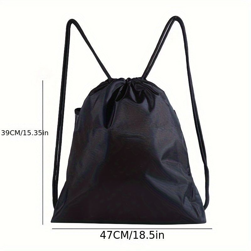 Drawstring Backpack for Outdoor Sports - Basketball and Football Bag