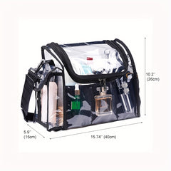 Clear Makeup Organizer Bag Cosmetic Bag With Sturdy Zipper And External Pockets