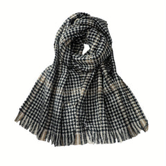 Plaid Warm Scarf Classic Tassel Shawl Thick Soft Head Wrap Scarves