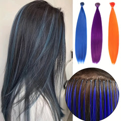 50pcs Traceless Colored Hair Extensions for Daily Parties