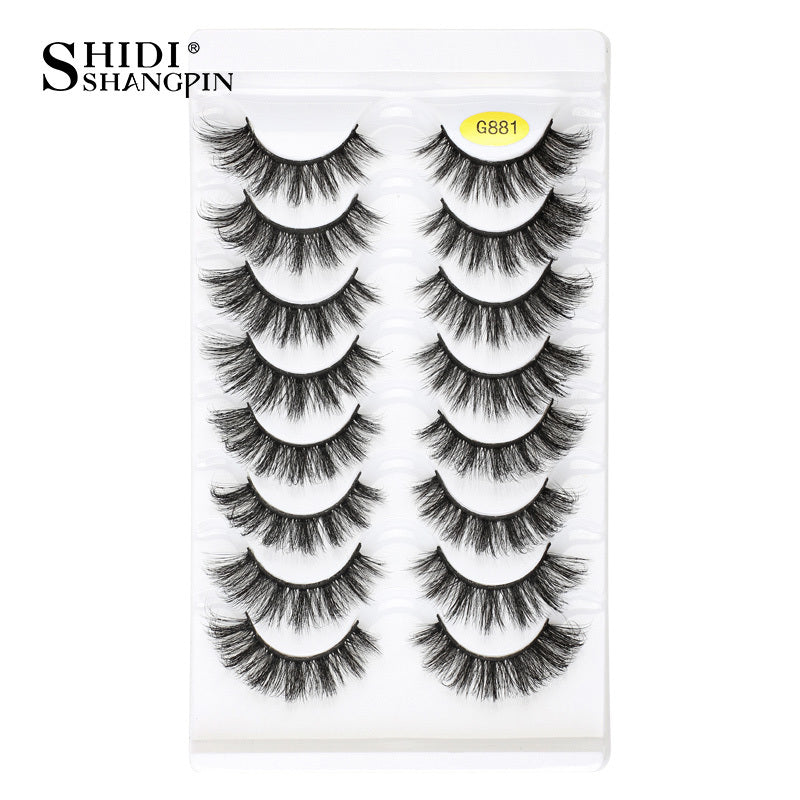 8 Pairs Fluffy Wispy 3D Faux Mink False Eyelashes Extension