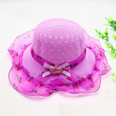 Girls Straw Hat Summer Big Brim Travel Hat