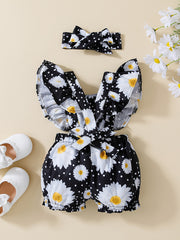 Newborn Baby Girl Romper & Headband Set, Summer Clothes