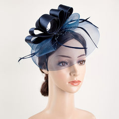 Women Flower Headband Feather Head Piece For Party Birthday Horce Race