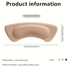2pcs 4D Rear Heel Sticker Soft Comfort Anti-slip for High Heels