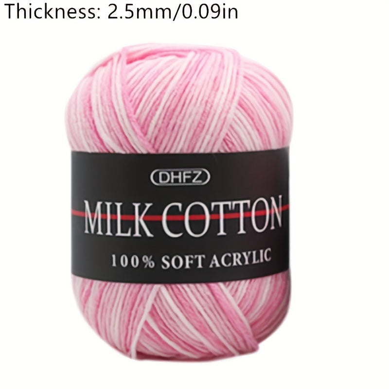 3 Strands Milk Cotton Wool Thread Dye Colored Jacquard Thick