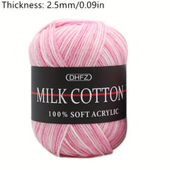 3 Strands Milk Cotton Wool Thread Dye Colored Jacquard Thick