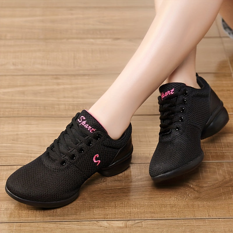 Women's Mesh Dancing Shoes Lightweight Breathable Non slip Dancing Shoes