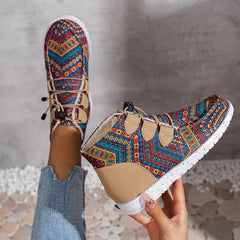 Geometric Print Tube Snow Boots Women's Footwear