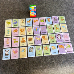 Visual Word Flashcards Set - Letters, Animals, Fruits, Colors, Body Parts