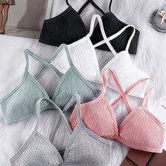 5 Pack Comfortable Wireless Cross Strap Sports Bra Women's Lingerie