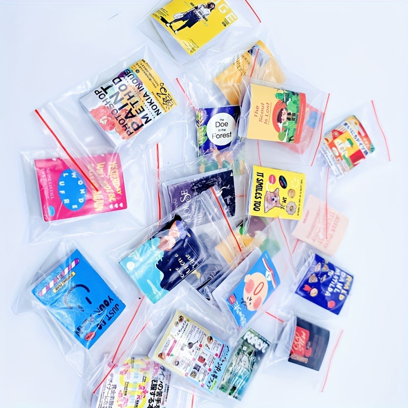 1pc Dollhouse Mini Book Flip Book Modern Magazine Decoration Christmas Gift