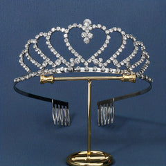Rhinestone Decor Headband Tiara Bridal Wedding Headwear Hair Accessory