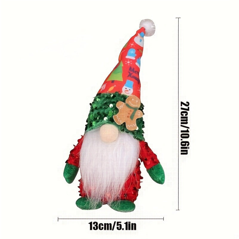 Sequin Gingerbread Doll Christmas Gnomes Plush Decor