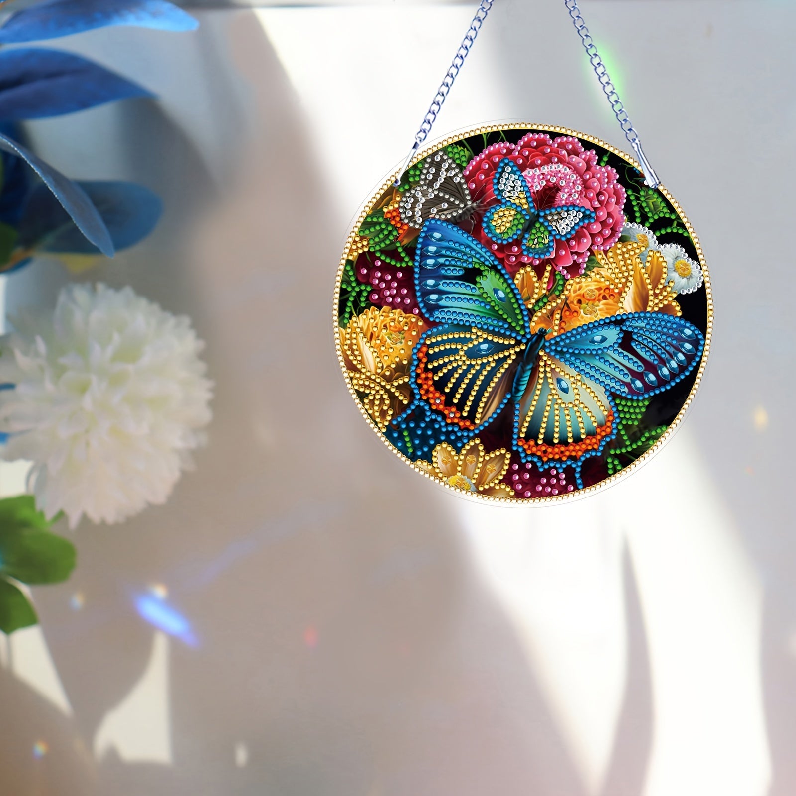 Butterfly Pattern Diamond Painting Pendant Kit
