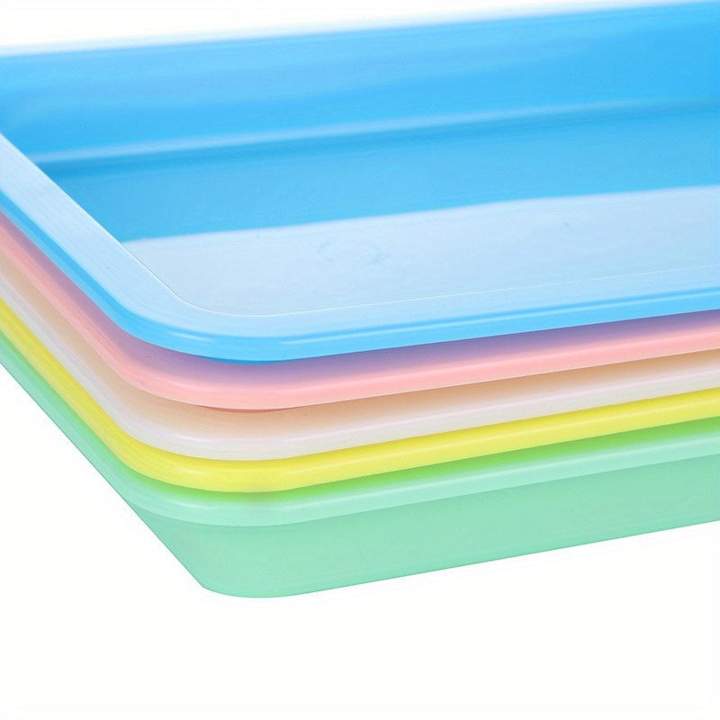 5pcs Colorful Plastic Storage Tray for Art Supplies & Crafts