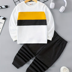 Toddler Boy's 2pcs Sweatshirt & Sweatpants Set for Spring Fall