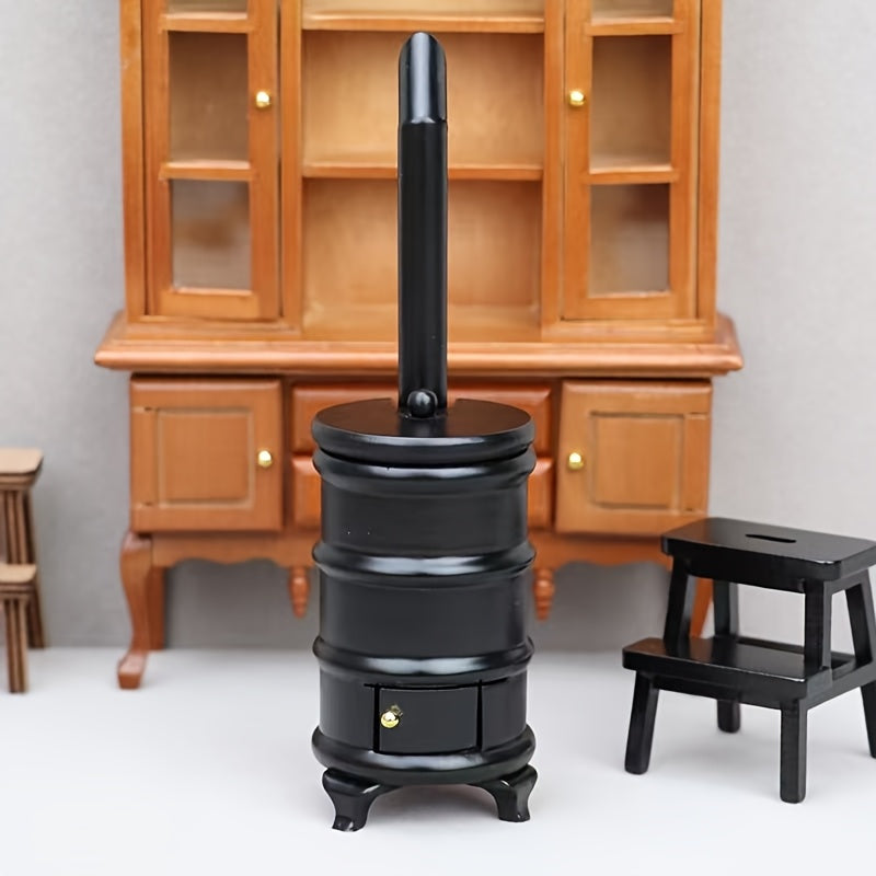 Vintage Wooden Gas Stove Dollhouse Furniture Model