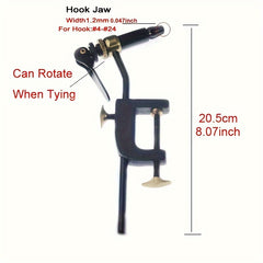 Rotary Fly Tying Vise C Clamp Fly Tying Tool Fly Fishing Accessory