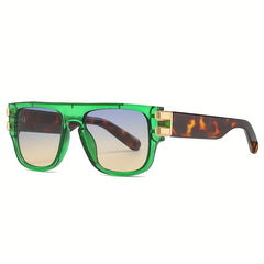 Men's Large Frame Block Sunglasses for Street Photography Holiday Party