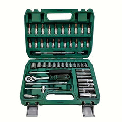 53pcs Mechanic Repair Tool Set Ratchet Wrench