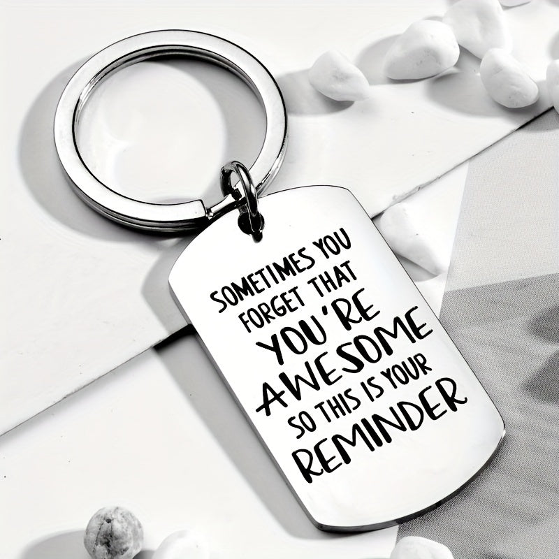 Stainless Steel Key Chain YOU'RE AWESOME Gift