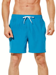 Men's Quick Dry Beach Shorts w/ Drawstring & Pockets