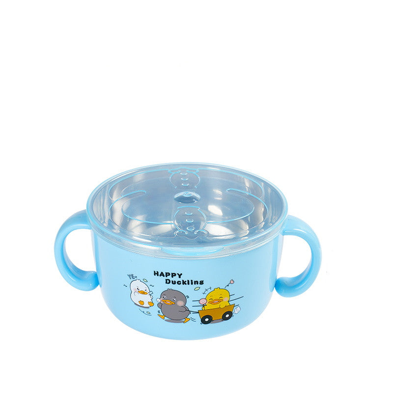 Stainless Steel Children's Eating Bowl with Binaural - Baby Food Bowl