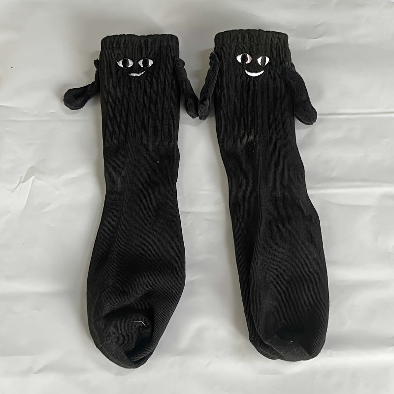 Magnetic Hands Holding Socks - Sweat Absorbing Mid Calf Socks Pair