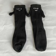 Magnetic Hands Holding Socks - Sweat Absorbing Mid Calf Socks Pair