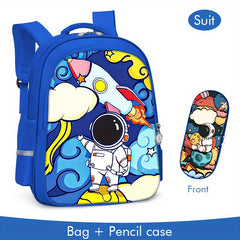 Rocket Moon Astronaut Schoolbag Laptop Bags Outdoor Sports Backpack