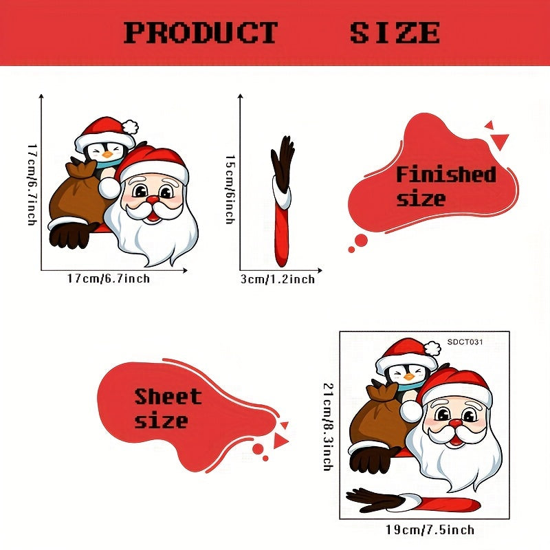 Waterproof Christmas Car Sticker PVC Reusable Wiper