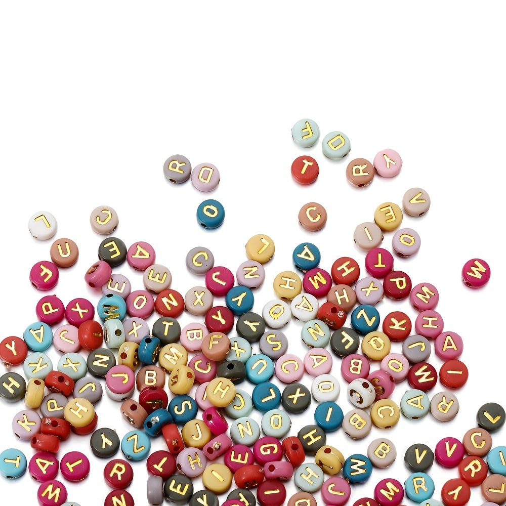 7mm Acrylic Letter Spacer Beads for Jewelry Making