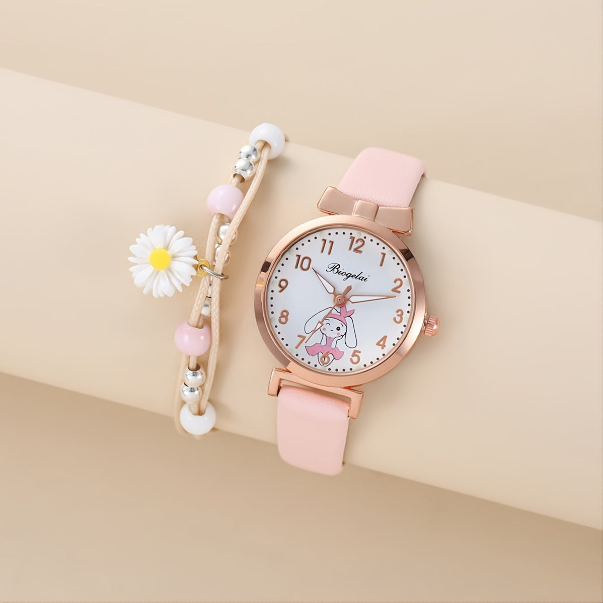Autumn Winter Girls Quartz Watch Daisy Bracelet