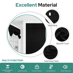 Solid French Blackout Door Curtain 66x173cm
