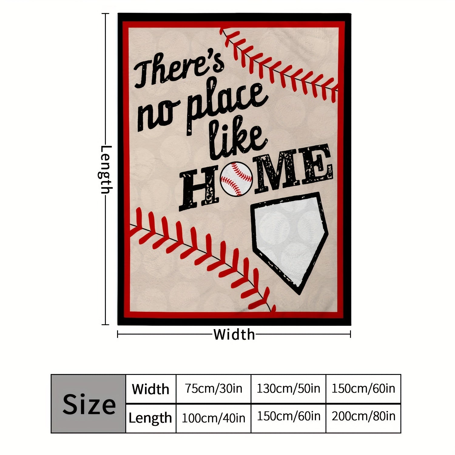 Baseball Throw Blanket Soft Warm Lightweight Sofa Couch Chair Travel Outdoor