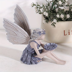 Sunflower Angel Fairy Statue Resin Ornament Outdoor Yard Garden Decoration